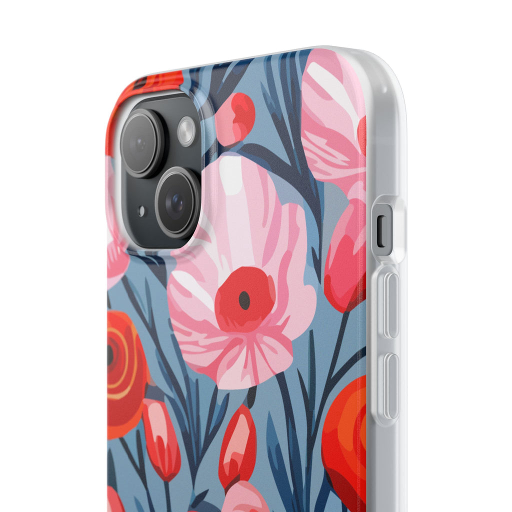 Beautiful Floral Flexi Cases for Phone, Stylish Protective Cover, Gift for Her, Phone Accessories, Floral Design