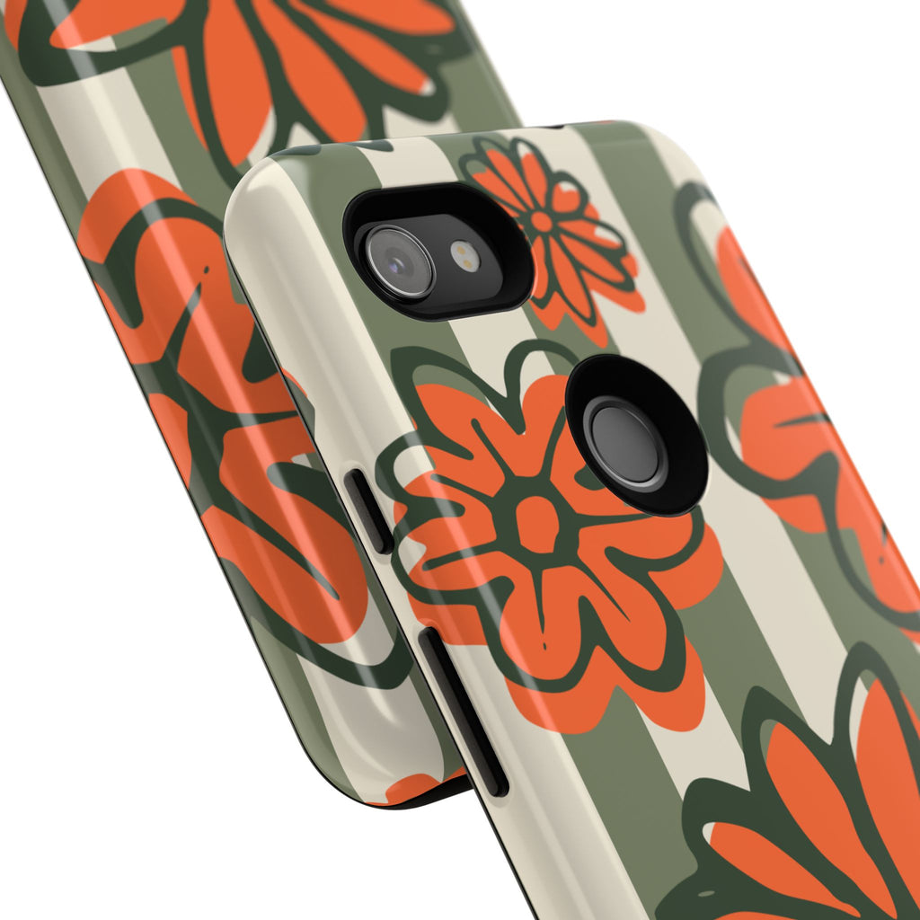 Floral Tough Phone Case - Trendy Protector for Pet Lovers, Super Cute Gift, Floral Design, Stylish Phone Cover, Unique Accessory