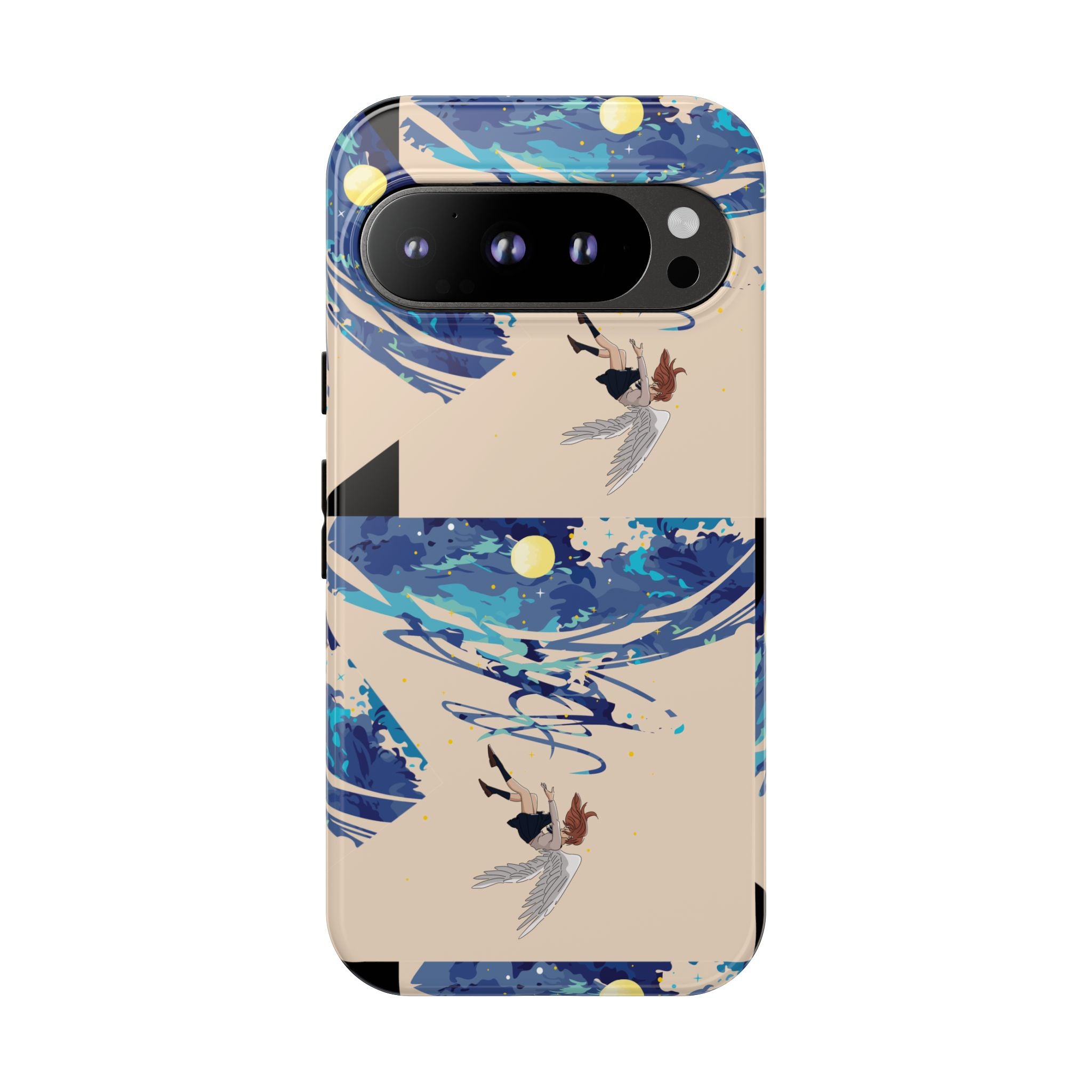 Artistic Phone Case with Abstract Design, Vivid Blue Waves and Fish, Stylish Phone Accessory, Unique Gift Idea, Trendy Tech Decor, [...]