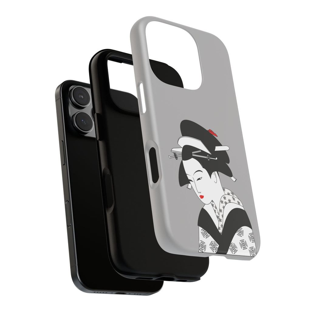 Stylish Phone Case with Japanese Geisha Design, Tough Phone Case, Cute Phone Cover, Japanese Art, Ethnic Style