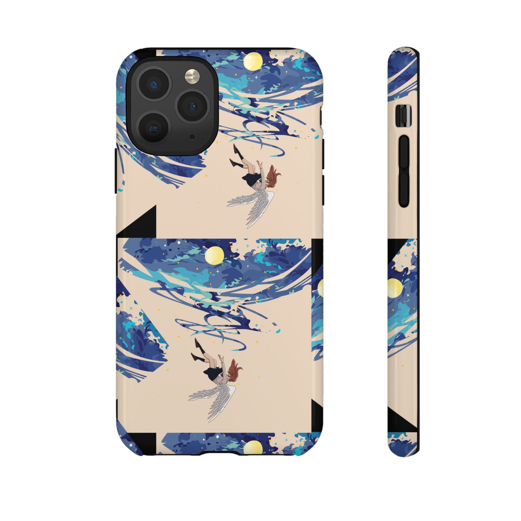 Artistic Phone Case with Abstract Design, Vivid Blue Waves and Fish, Stylish Phone Accessory, Unique Gift Idea, Trendy Tech Decor, [...]