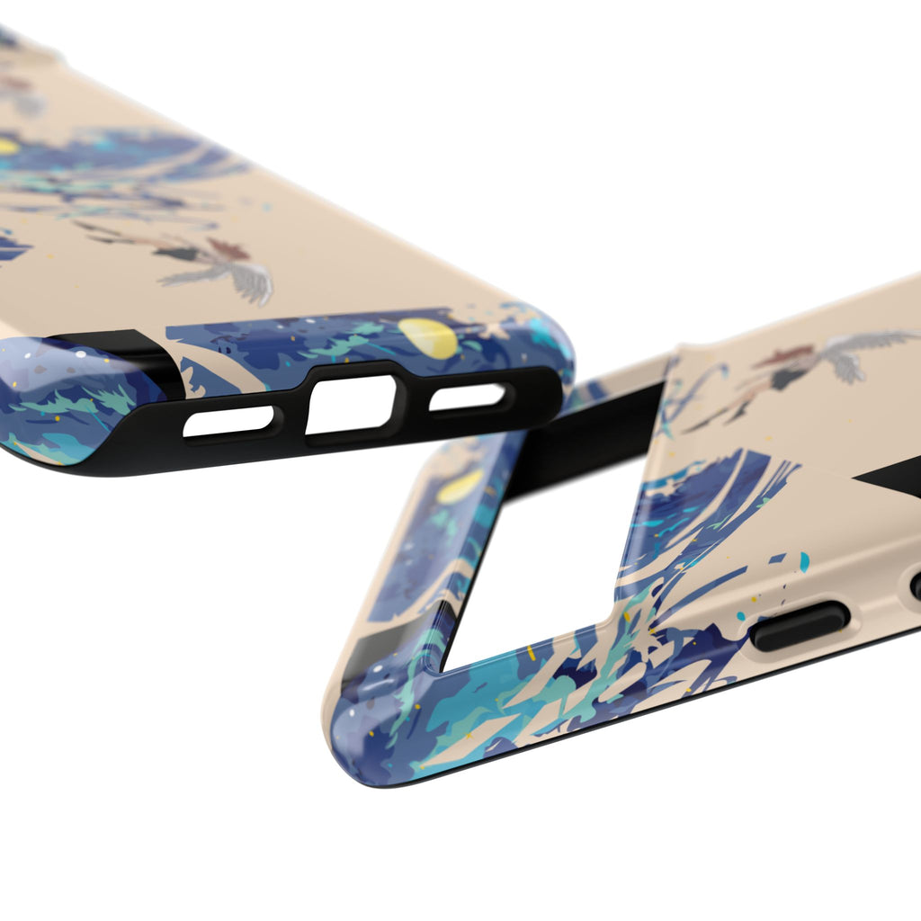 Artistic Phone Case with Abstract Design, Vivid Blue Waves and Fish, Stylish Phone Accessory, Unique Gift Idea, Trendy Tech Decor, [...]