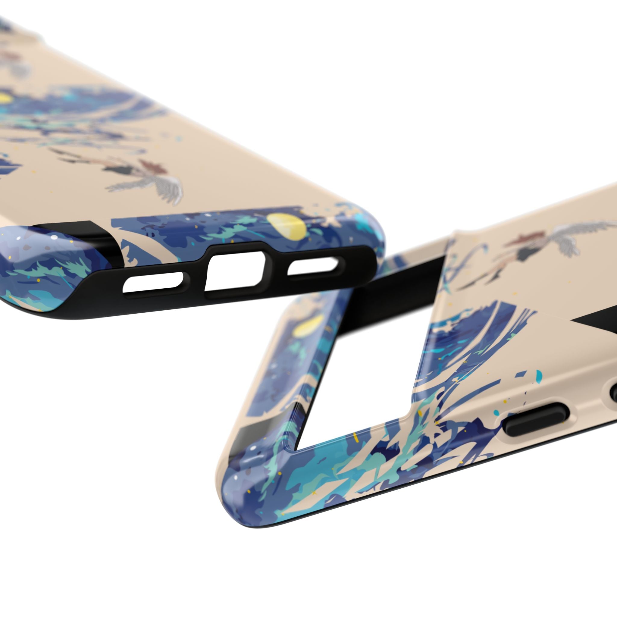 Artistic Phone Case with Abstract Design, Vivid Blue Waves and Fish, Stylish Phone Accessory, Unique Gift Idea, Trendy Tech Decor, [...]