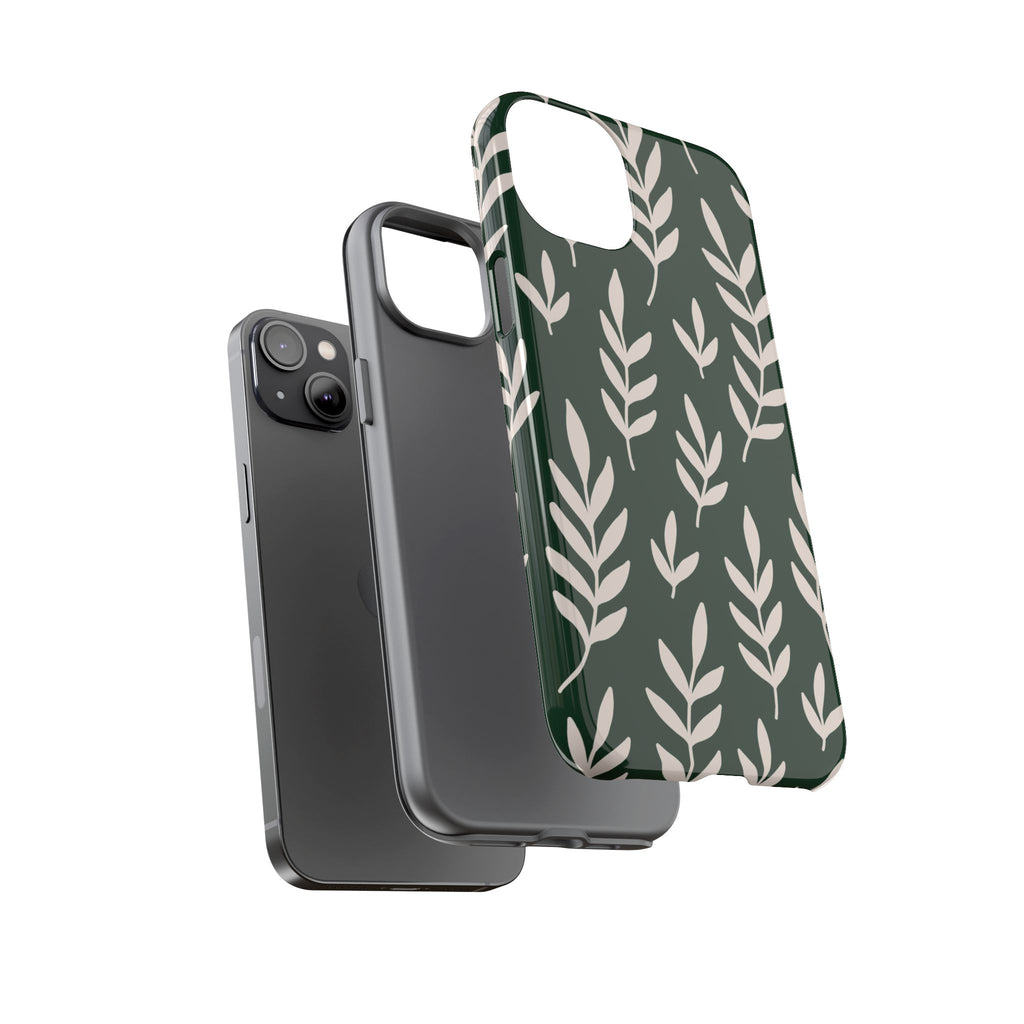 Leafy Phone Case, Tough Cases for Nature Lovers, Green Leaf Design, Eco-Friendly, Stylish Mobile Cover, Gift for Her