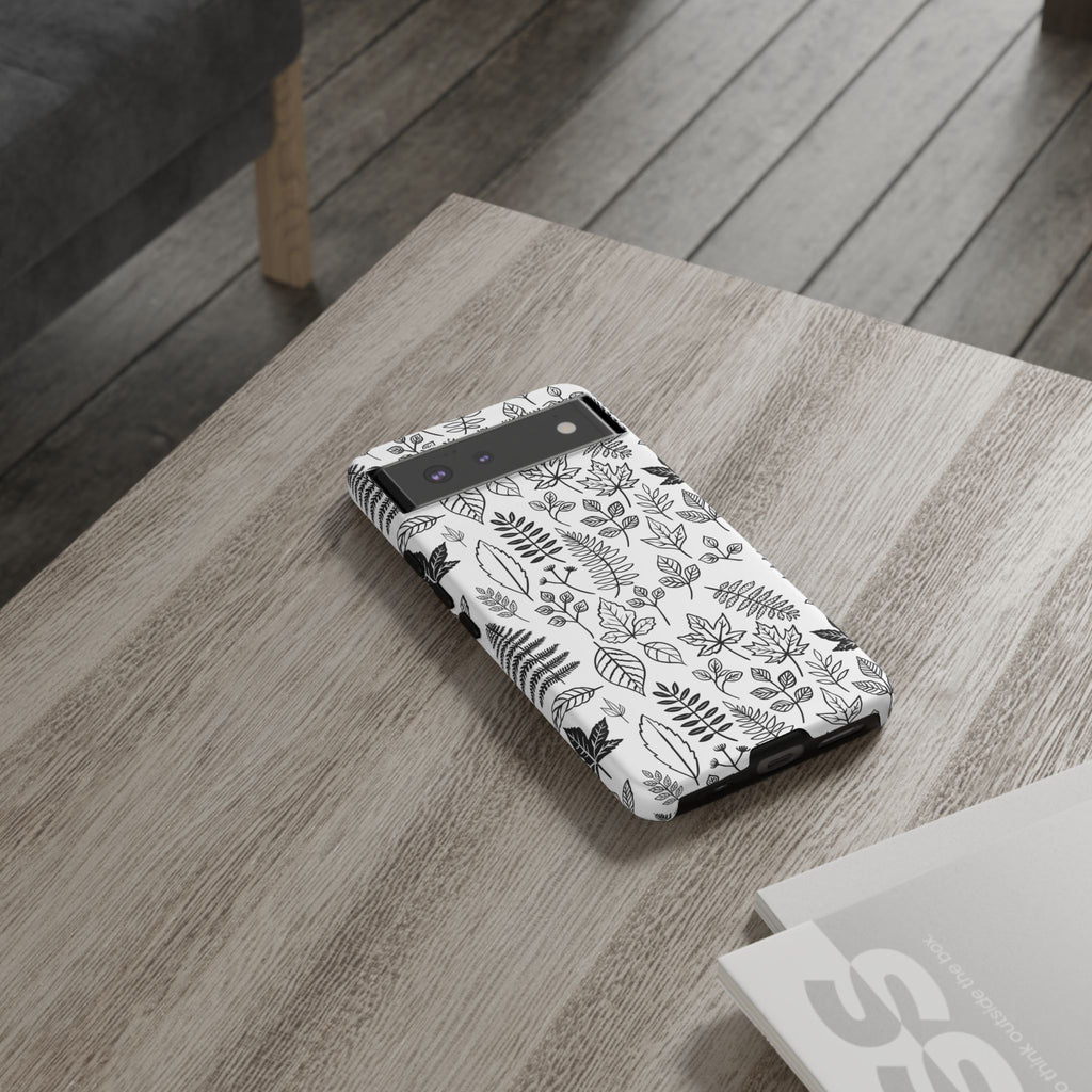 Stylish Phone Case for Nature Lovers, Botanical Design, Gift for Her, Fall Accessories, Customizable Tech Gear