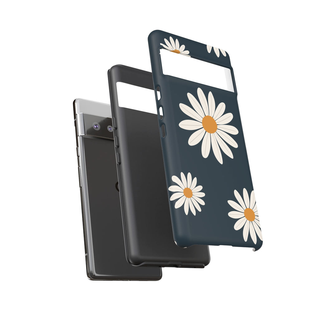 Daisy Phone Case, Floral Phone Cover, Tough Phone Case, Gift for Flower Lovers, Smartphone Accessory, Spring Design