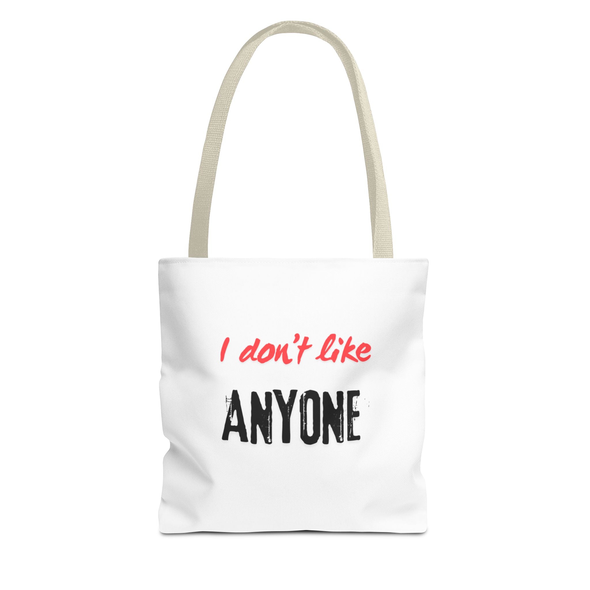English White "I Like No One" – Anti-Social Tote
