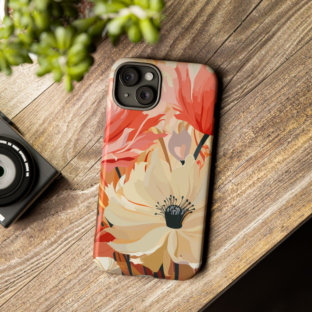 Floral Phone Case, Tough Protective Cover for Floral Lovers, Perfect Gift for Friends, Spring Celebration, Art Lovers Gift