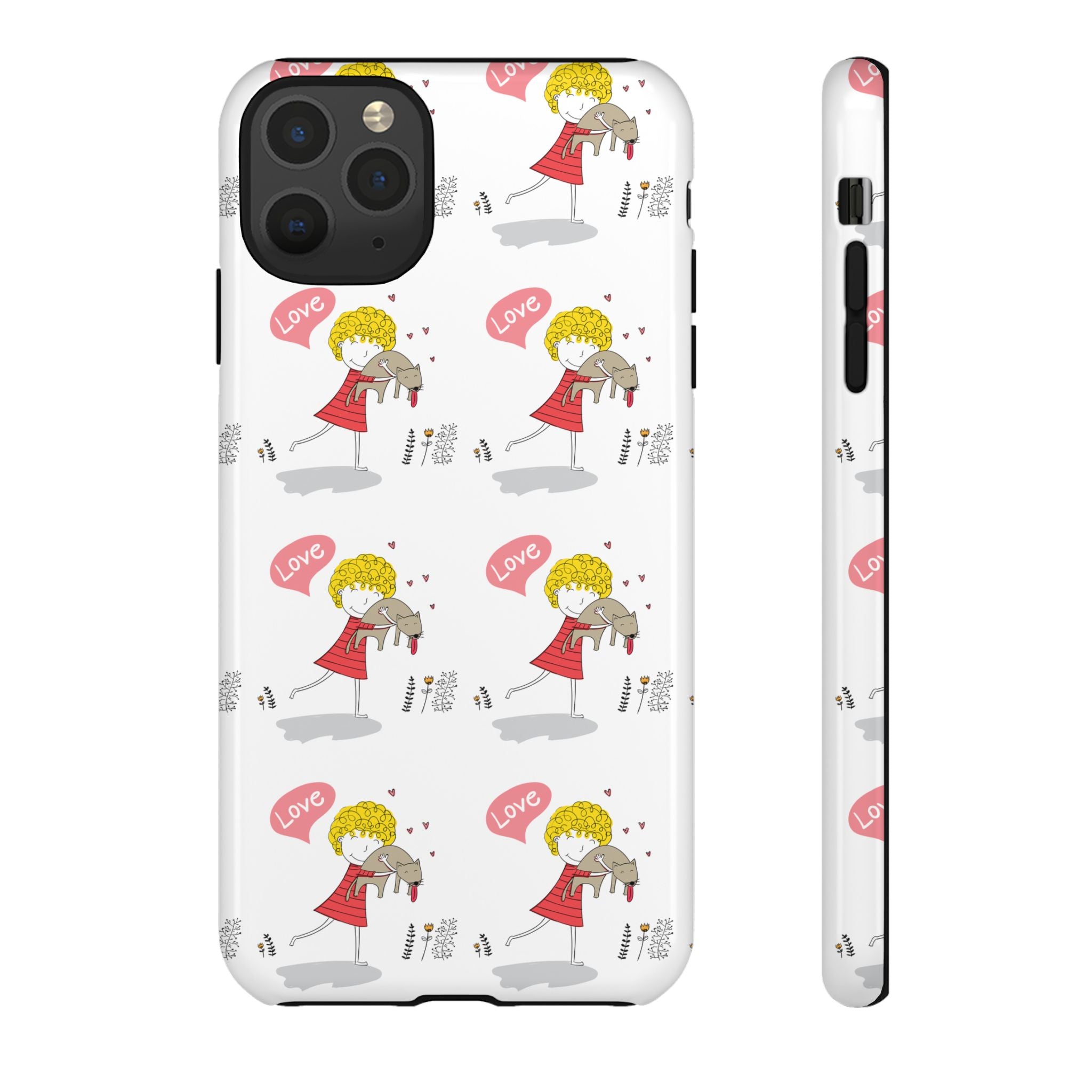 Love-Themed Phone Case | Cute Pet Lover Accessory, Perfect Gift for Birthdays, Anniversaries, Animal Lovers, Valentine's Day