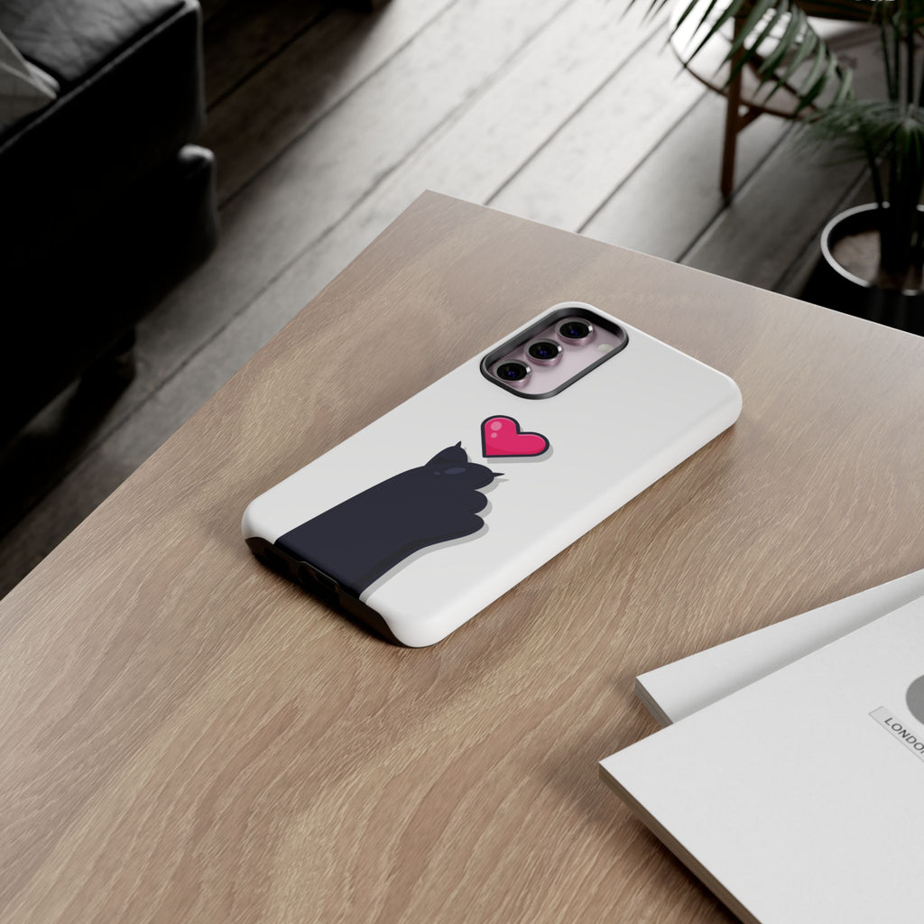 Cute Cat Love Phone Case, Tough Cell Phone Cover, Animal Lover Gifts, Pet Parent Accessories, Valentine's Day Essentials