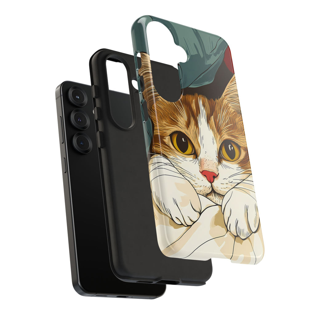 Cute Cat Phone Case - Ideal for Cat Lovers, Pet Owners, Birthday Gifts, Smartphone Accessories, Funny Pet Humor