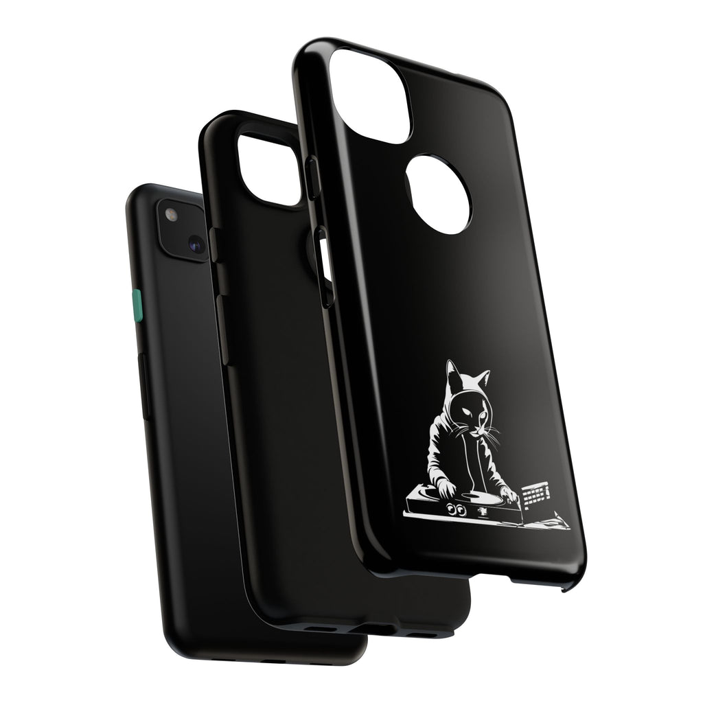 Cat DJ Phone Case | Stylish Tough Cases for Music Lovers, Gift for Cat Owners, Unique Phone Accessory, Cool Tech Gear