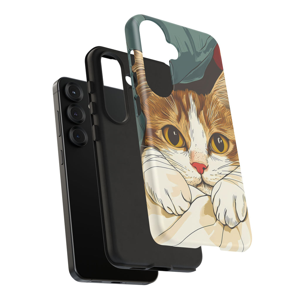 Cute Cat Phone Case - Ideal for Cat Lovers, Pet Owners, Birthday Gifts, Smartphone Accessories, Funny Pet Humor