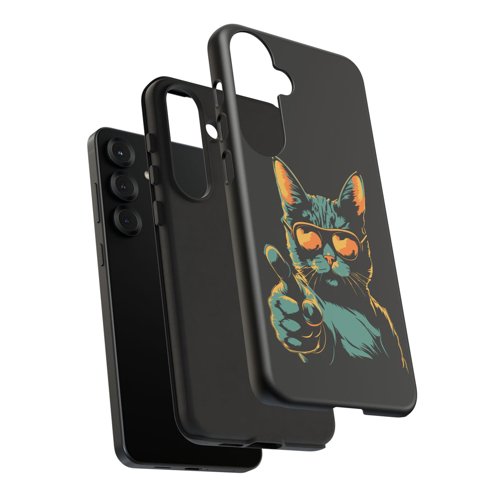 Cool Cat Phone Case, Stylish Phone Cover, Pet Lover Gift, Cute Cat Design, Fun Cat Accessories