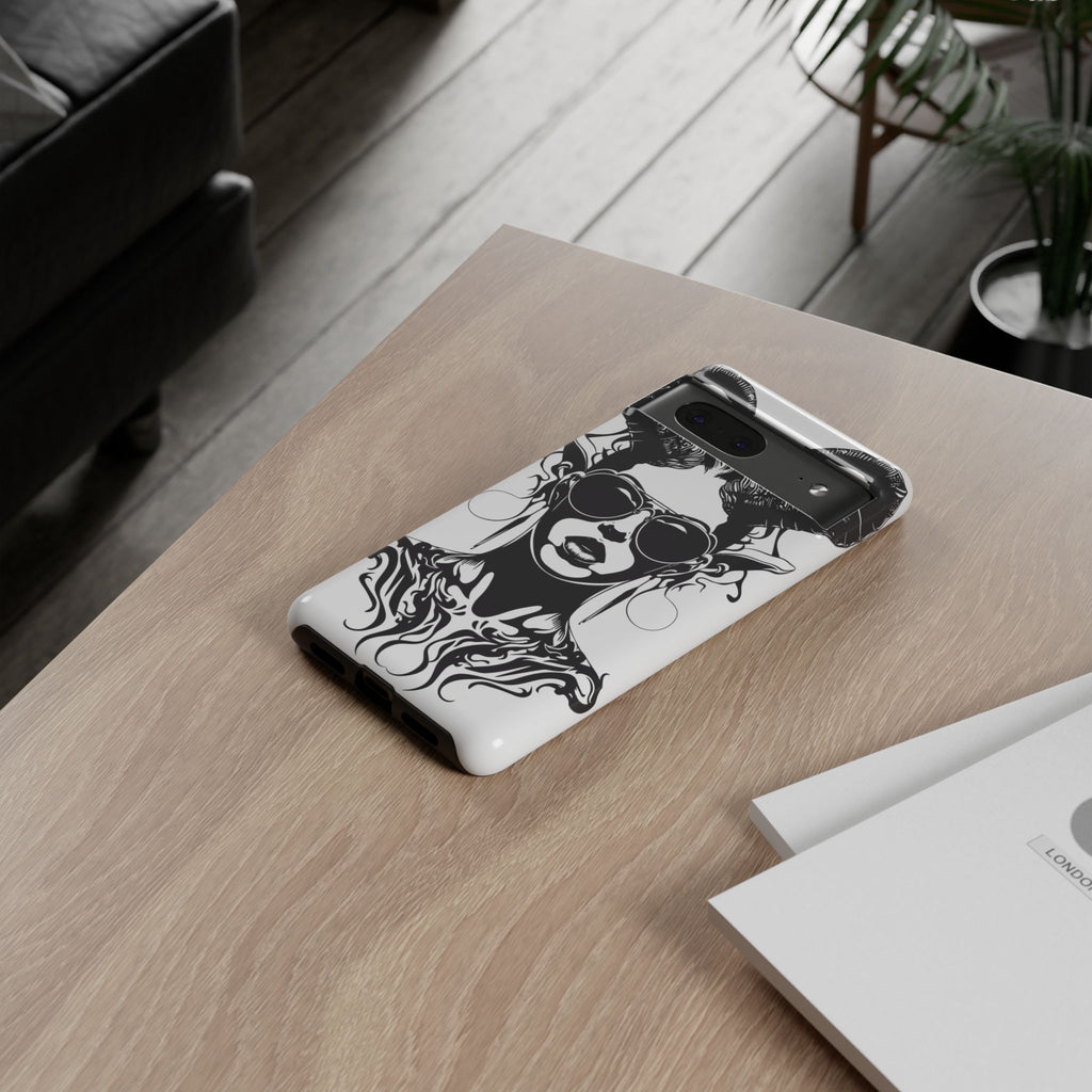 Tough Cases: Stylish Phone Case with Edgy Design, Protective Cover, Gift for Her, Trendy Accessories, Unique Art, Holiday Present