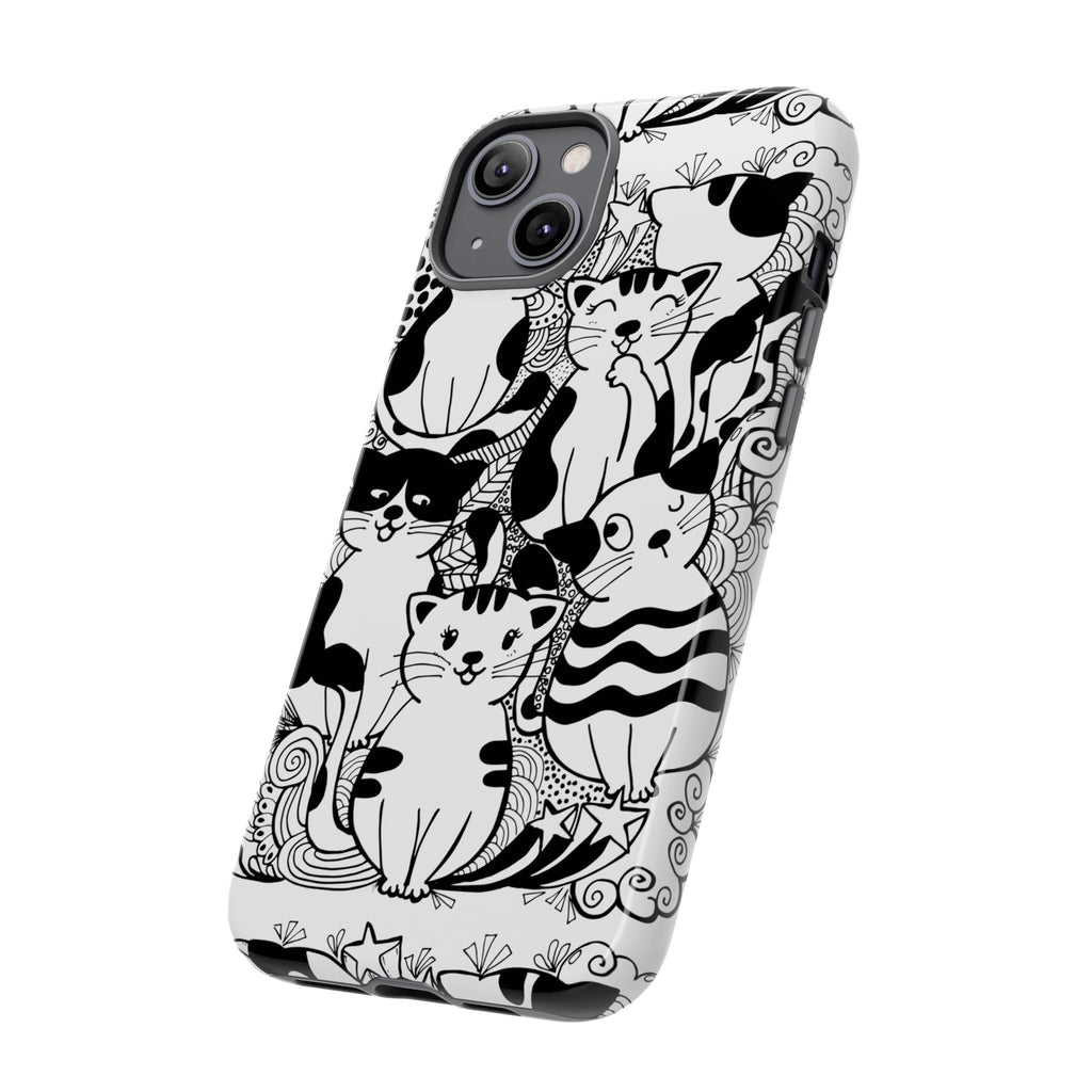 Cat-Themed Phone Case, Cute Cat Art, Pet Lover Gift, Birthday Present, Unique Cat Decor, Fun Tech Accessories, Animal Lover Case