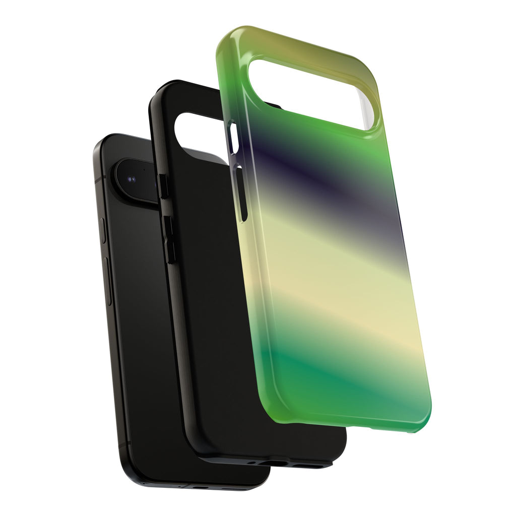 Gradient Phone Case - Tough Cases, Unique Cell Phone Cover, Stylish Tech Accessories, Green and Black Gradient, Perfect Gift