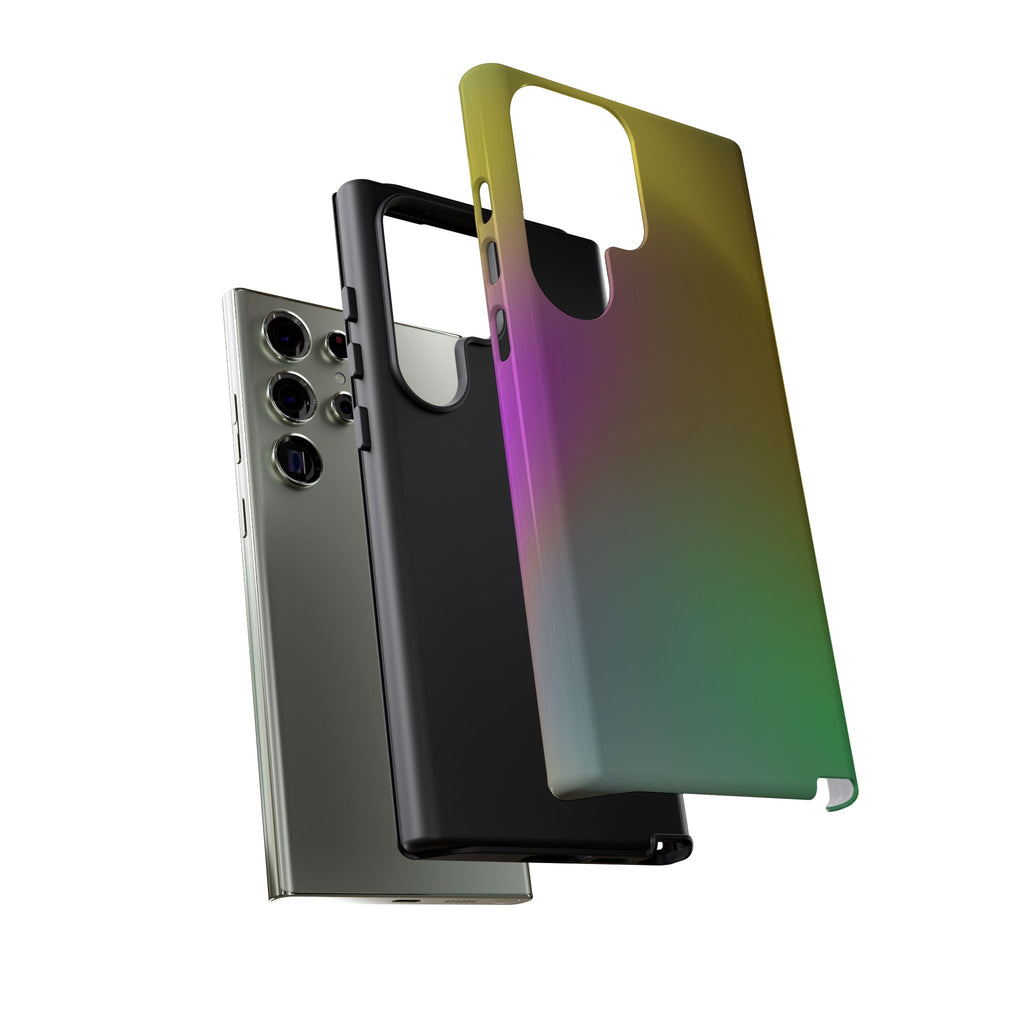 Vibrant Phone Case, Tough Cases, Colorful Phone Cover, Durable Mobile Case, Yellow Green Gradient Design
