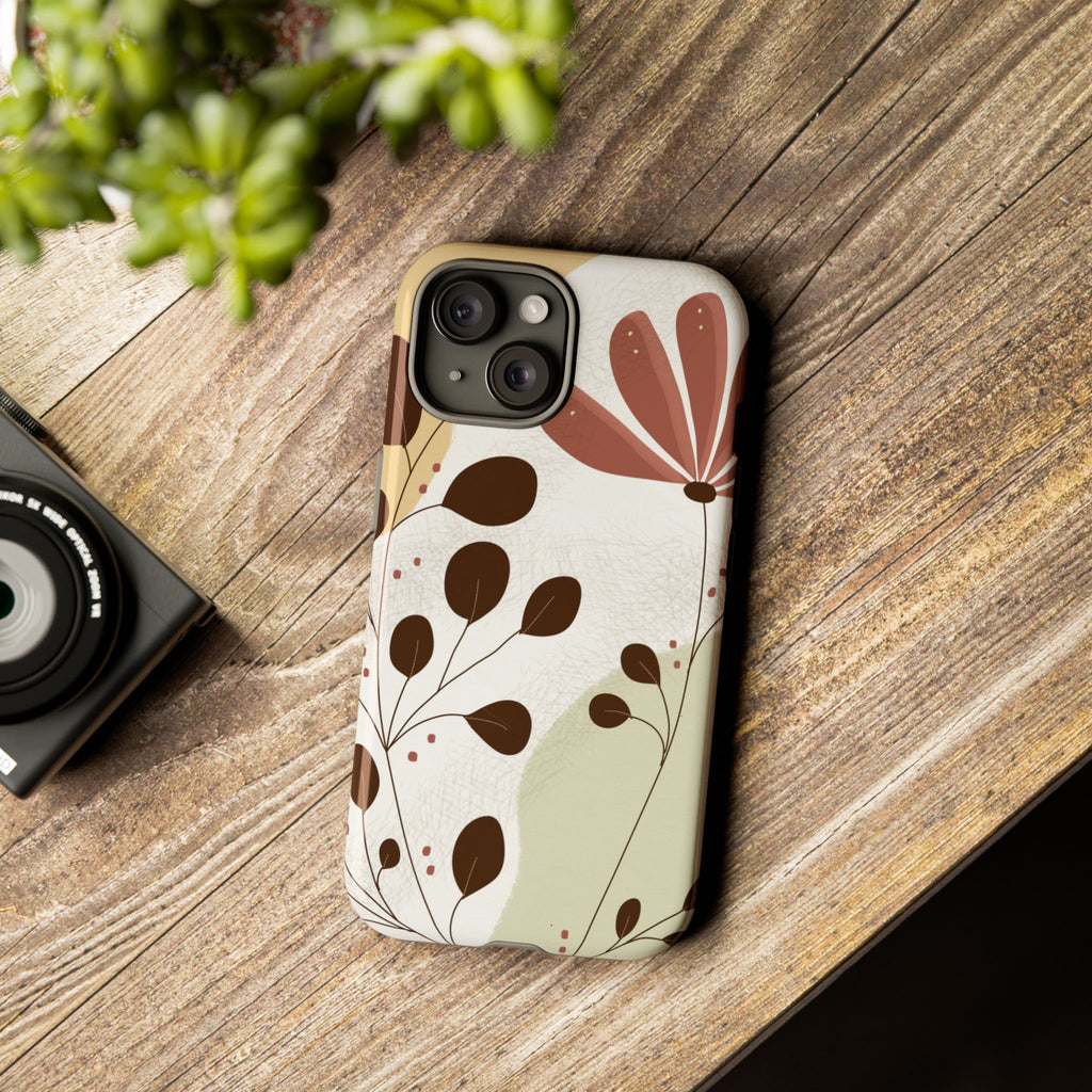 Floral Phone Case - Stylish Tough Cases for Women, Trendy Phone Cover, Gift for Her, Birthday Present, Everyday Use