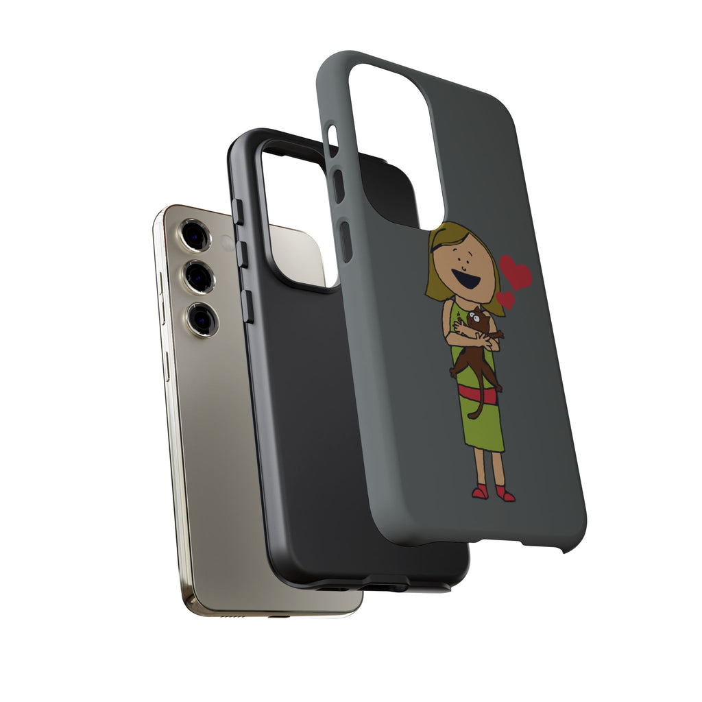 Pet Lover's Phone Case, Cute Animal Phone Cover, Gift for Dog Lovers, Cartoon Design, Fun Smartphone Accessory