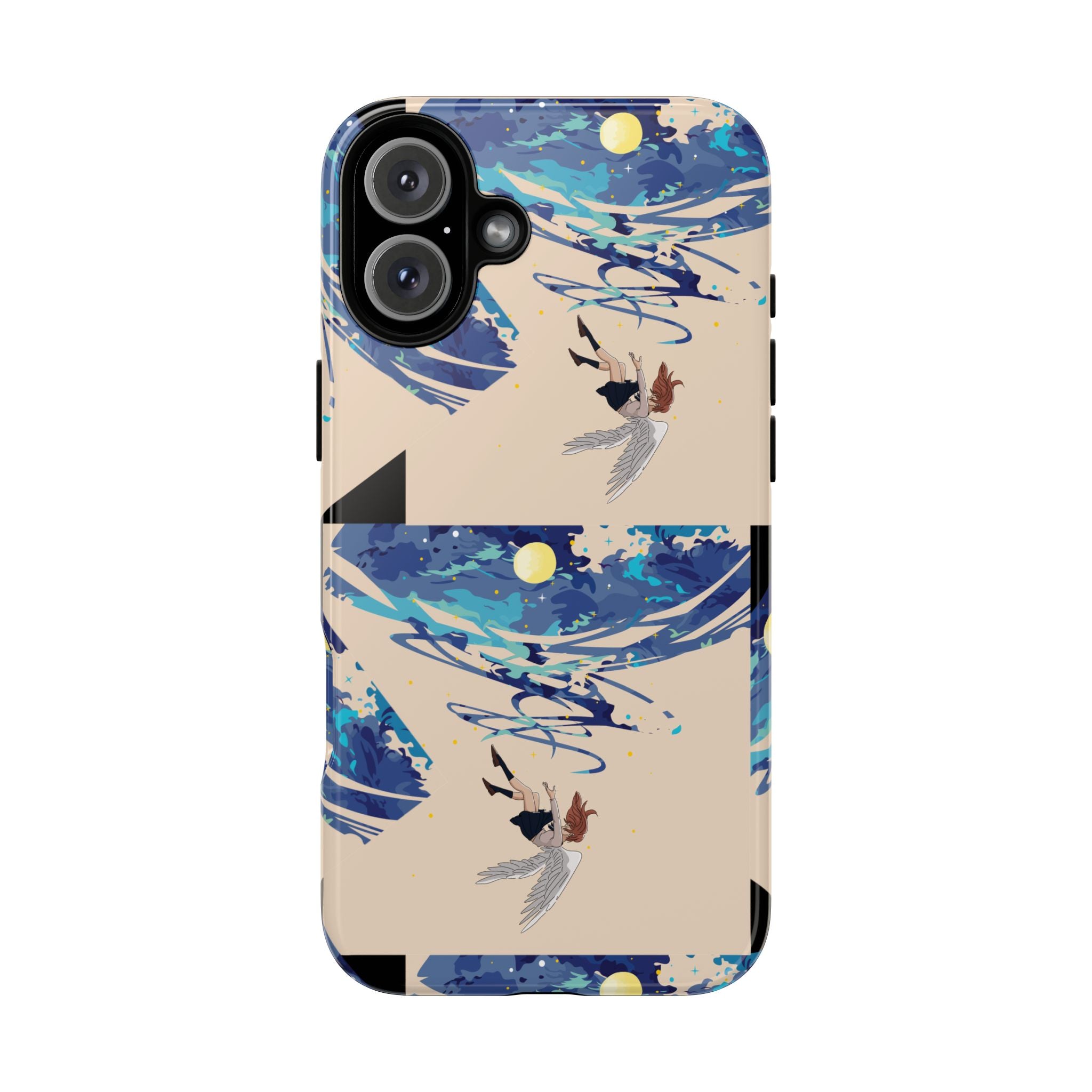 Artistic Phone Case with Abstract Design, Vivid Blue Waves and Fish, Stylish Phone Accessory, Unique Gift Idea, Trendy Tech Decor, [...]