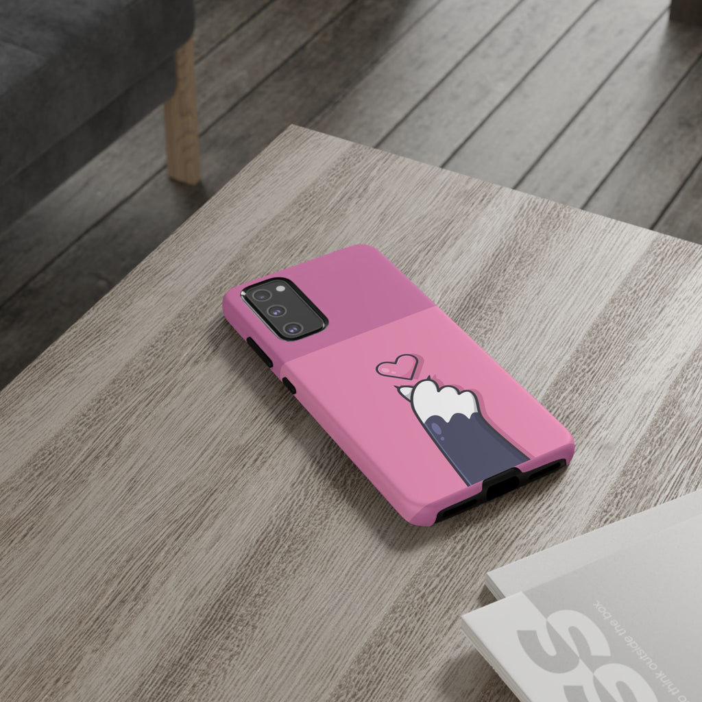 Cute Cat Paw Phone Case, Playful Pet Lover Gift, Animal Print Phone Cover, Heart Design Case, Fun Feminine Case, Kawaii Style
