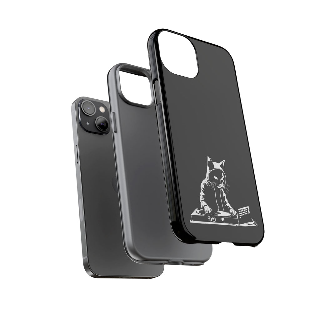 Cat DJ Phone Case | Stylish Tough Cases for Music Lovers, Gift for Cat Owners, Unique Phone Accessory, Cool Tech Gear