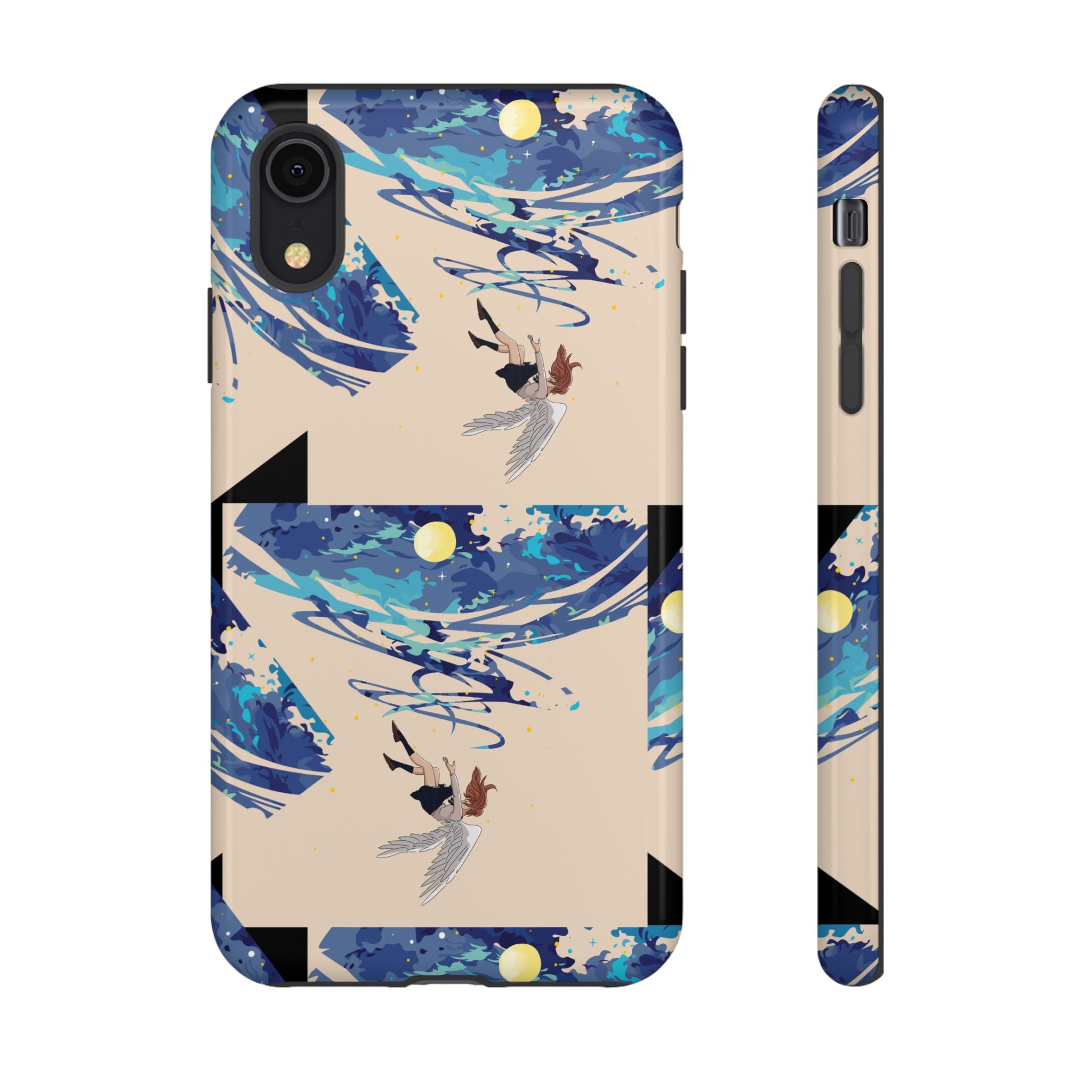 Artistic Phone Case with Abstract Design, Vivid Blue Waves and Fish, Stylish Phone Accessory, Unique Gift Idea, Trendy Tech Decor, [...]