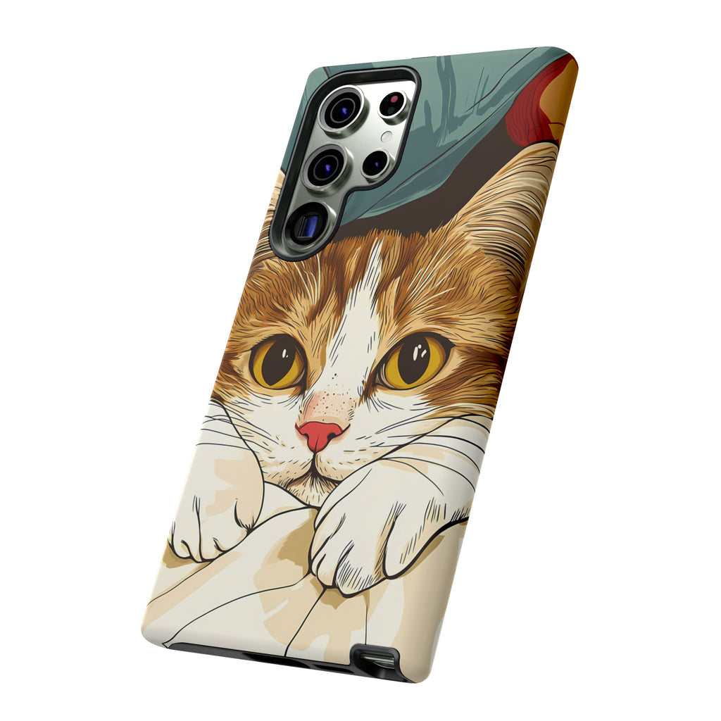 Cute Cat Phone Case - Ideal for Cat Lovers, Pet Owners, Birthday Gifts, Smartphone Accessories, Funny Pet Humor
