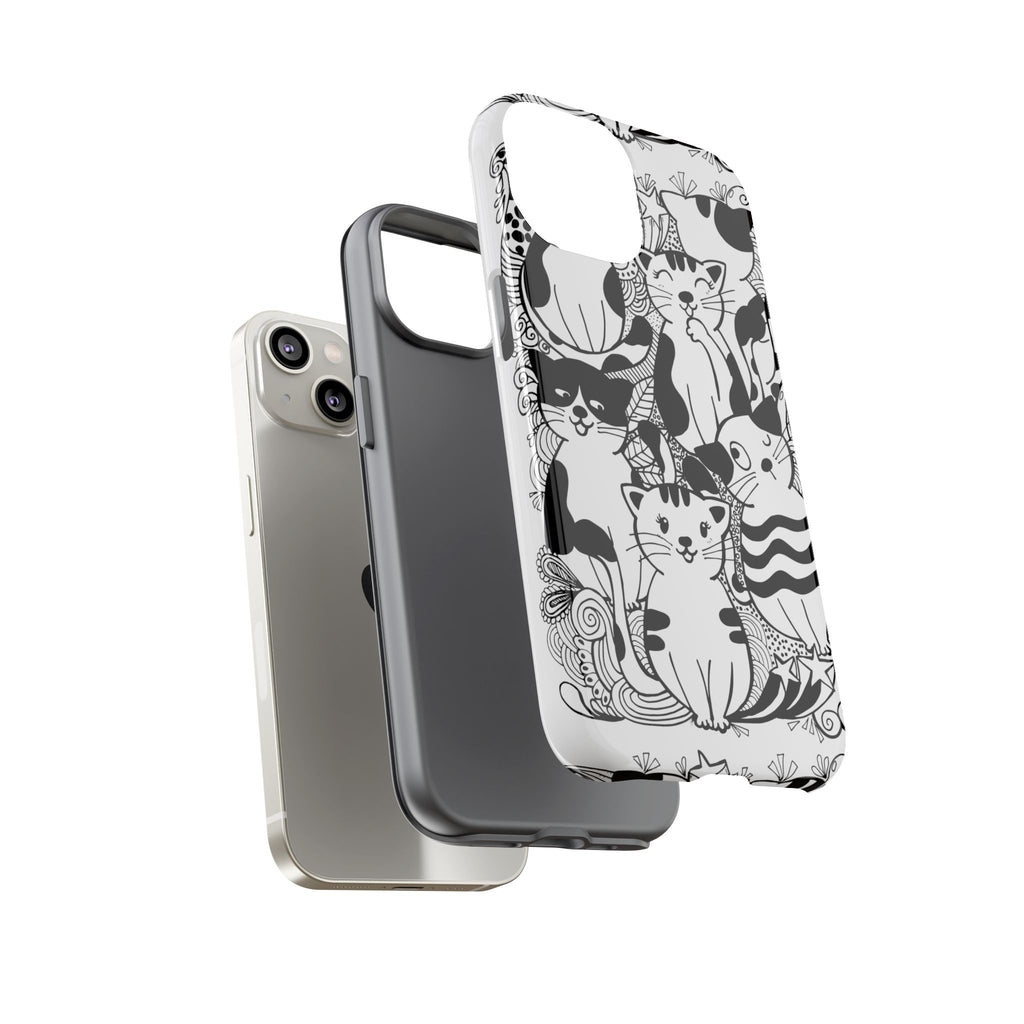Cat-Themed Phone Case, Cute Cat Art, Pet Lover Gift, Birthday Present, Unique Cat Decor, Fun Tech Accessories, Animal Lover Case