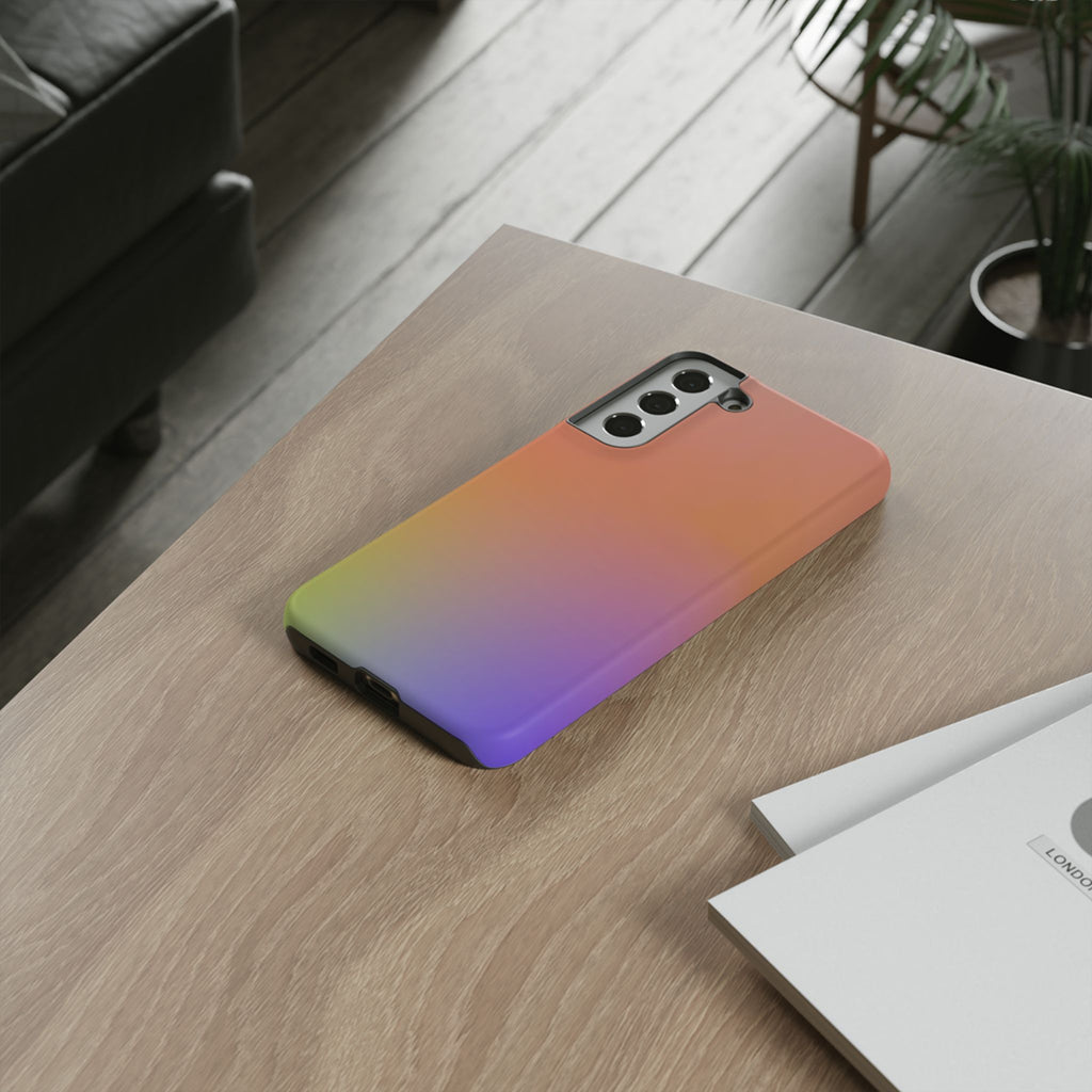 Colorful Gradient Phone Case, Tough Cases for iPhone, Customizable Phone Cover, Trendy Tech Accessory, Gift for Tech Lovers