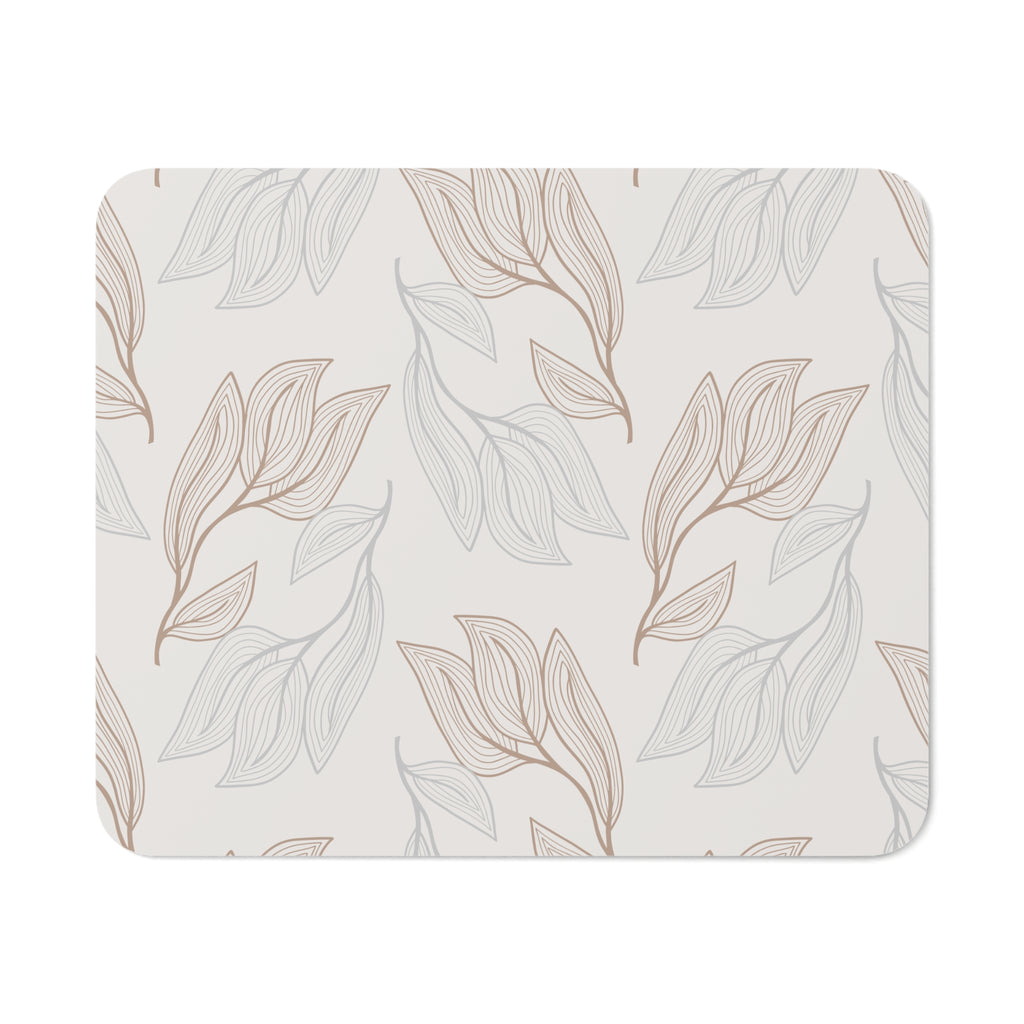 Elegant Floral Desk Mouse Pad, Home Office Decor, Office Gift, Plant Lover Gift, Computer Accessory, Nature-Inspired