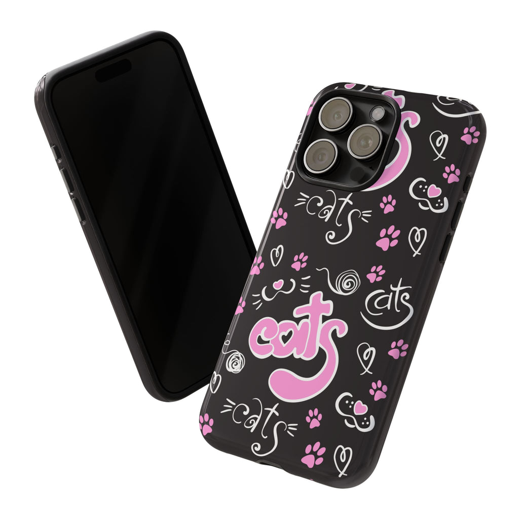 Cute Cat Print Phone Cases, Tough Cases for Cat Lovers, Pet Phone Cover, Gift for Cat Moms, Stylish Phone Accessories