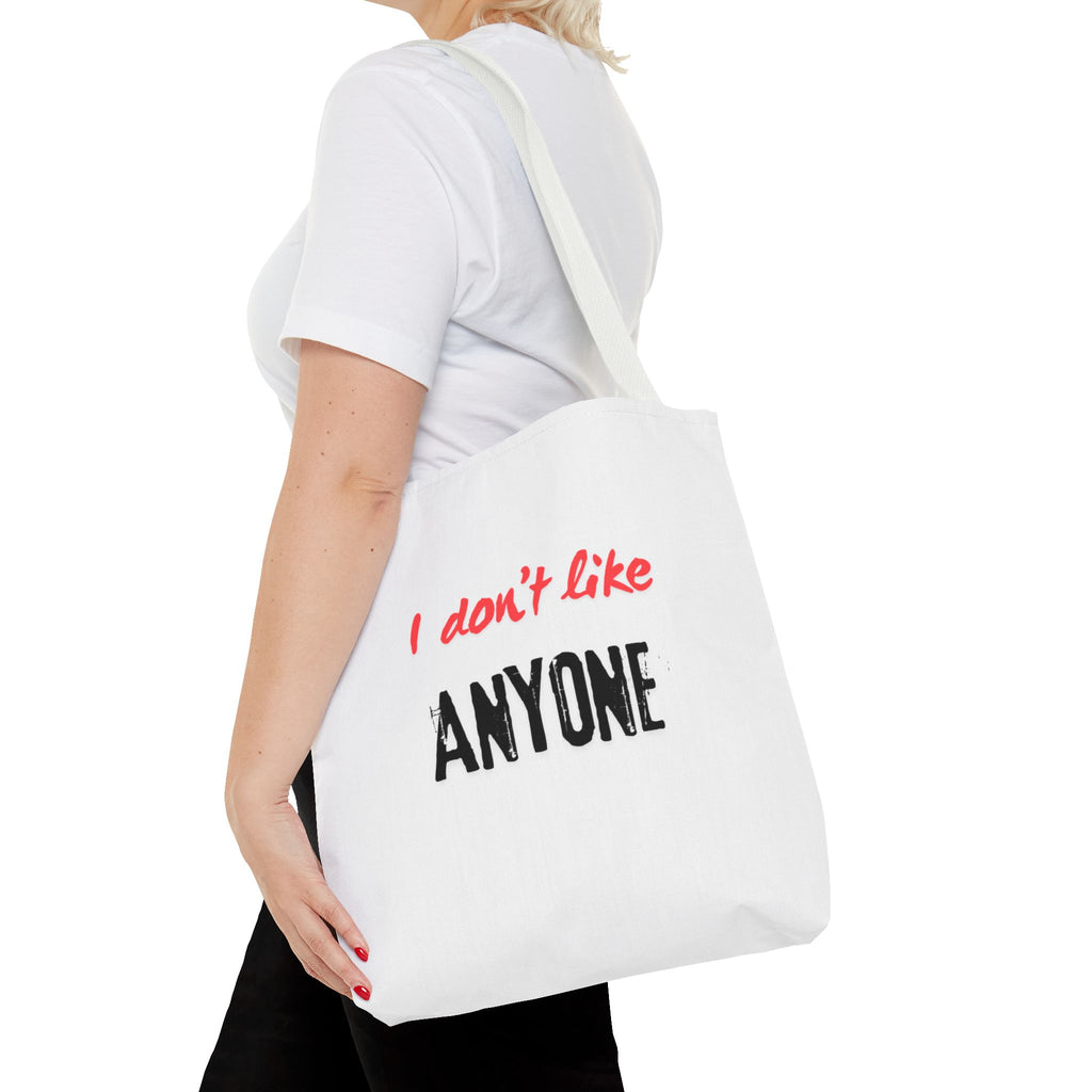 English White "I Like No One" – Anti-Social Tote