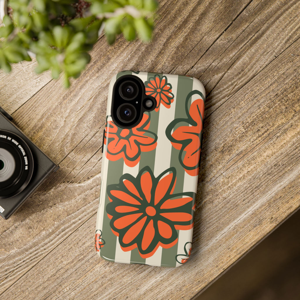 Floral Tough Phone Case - Trendy Protector for Pet Lovers, Super Cute Gift, Floral Design, Stylish Phone Cover, Unique Accessory