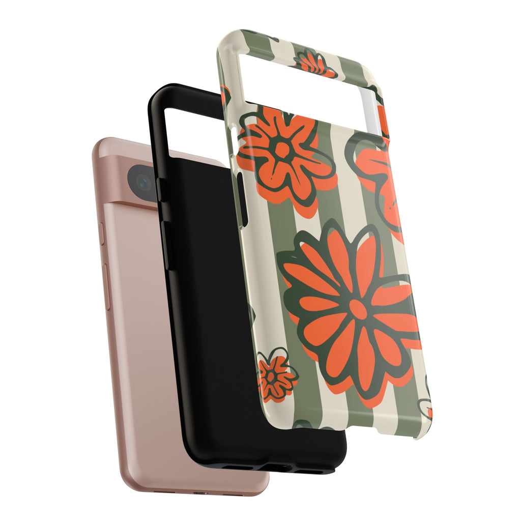 Floral Tough Phone Case - Trendy Protector for Pet Lovers, Super Cute Gift, Floral Design, Stylish Phone Cover, Unique Accessory