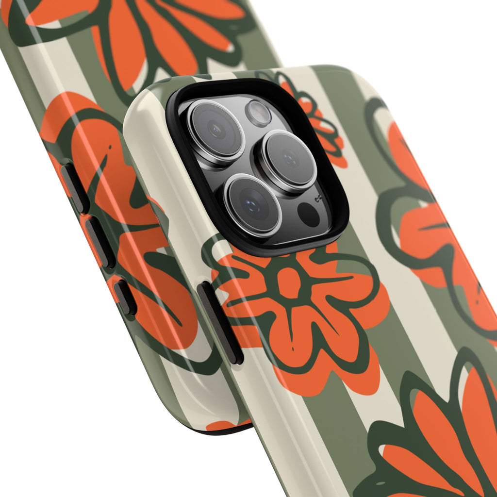 Floral Tough Phone Case - Trendy Protector for Pet Lovers, Super Cute Gift, Floral Design, Stylish Phone Cover, Unique Accessory