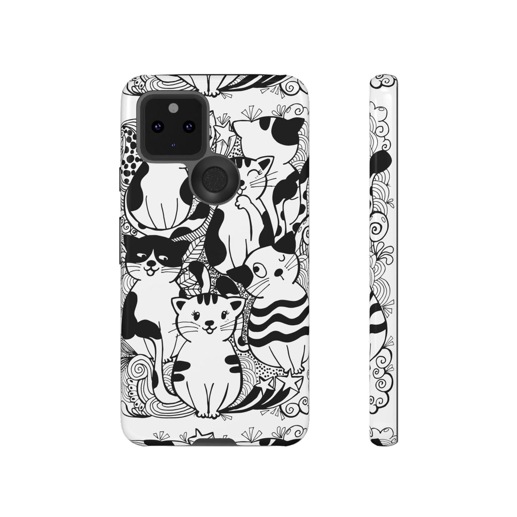 Cat-Themed Phone Case, Cute Cat Art, Pet Lover Gift, Birthday Present, Unique Cat Decor, Fun Tech Accessories, Animal Lover Case