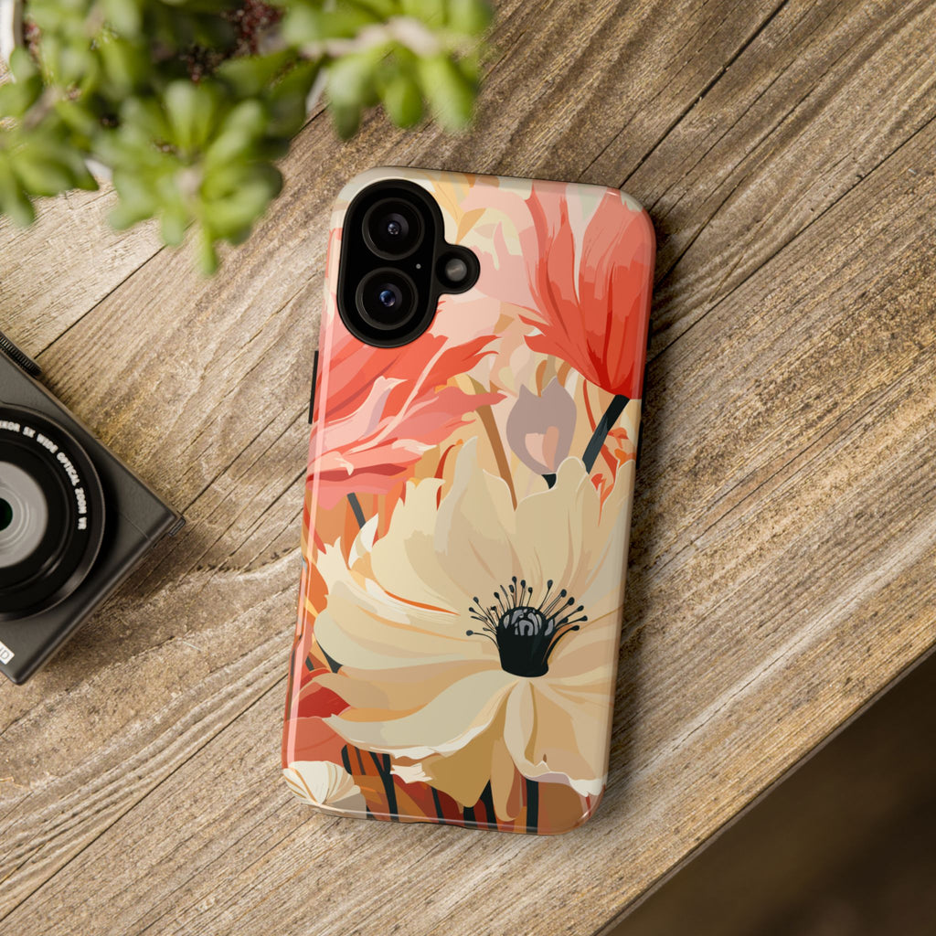 Floral Phone Case, Tough Protective Cover for Floral Lovers, Perfect Gift for Friends, Spring Celebration, Art Lovers Gift