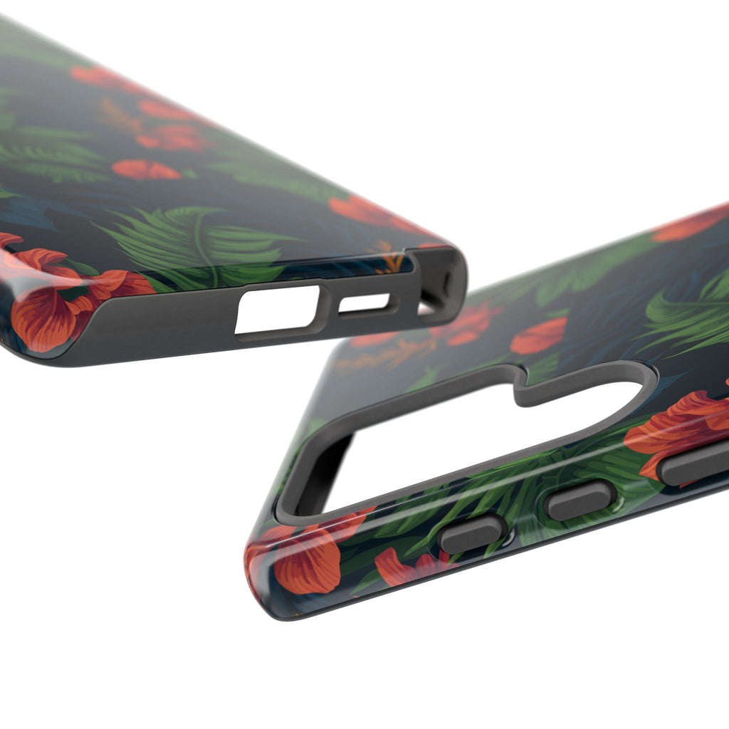 Tropical Phone Case with Floral Design, Eco-Friendly Protection for Summer Vibes, Ideal Gift for Nature Lovers, Vibrant Background