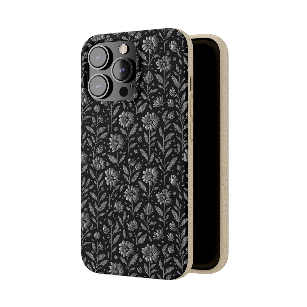Eco-Friendly Floral Phone Case, Biodegradable iPhone Case, Sustainable Fashion Accessory, Nature Lover Gift, Eco-Conscious Phone Cover
