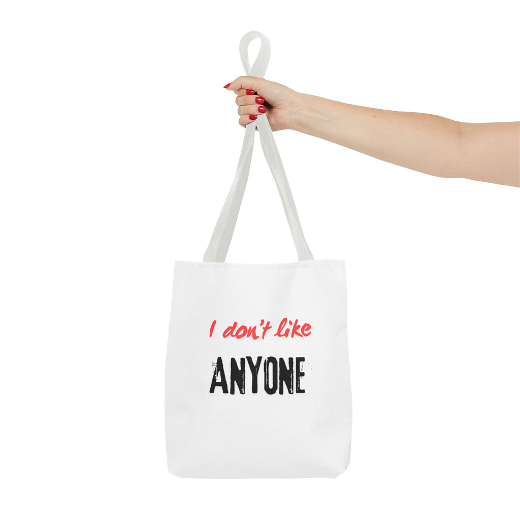 English White "I Like No One" – Anti-Social Tote