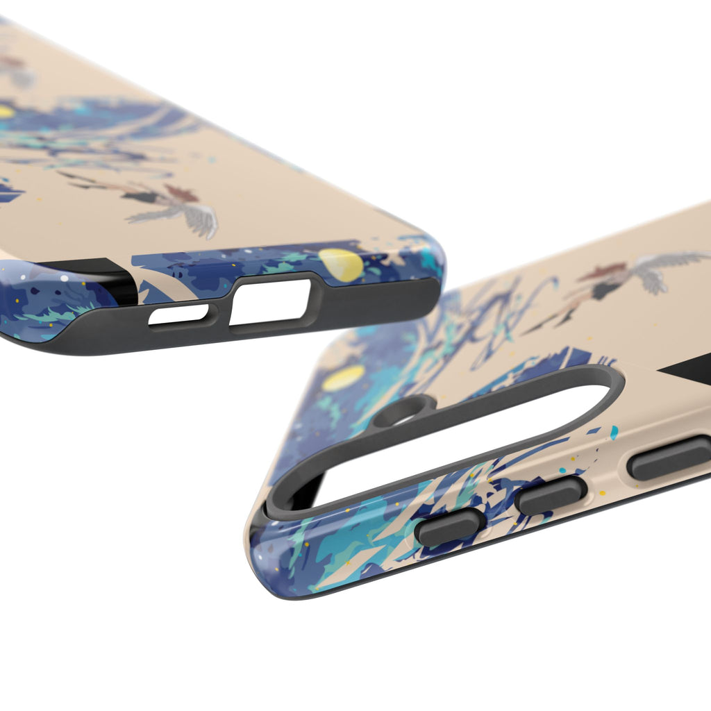 Artistic Phone Case with Abstract Design, Vivid Blue Waves and Fish, Stylish Phone Accessory, Unique Gift Idea, Trendy Tech Decor, [...]