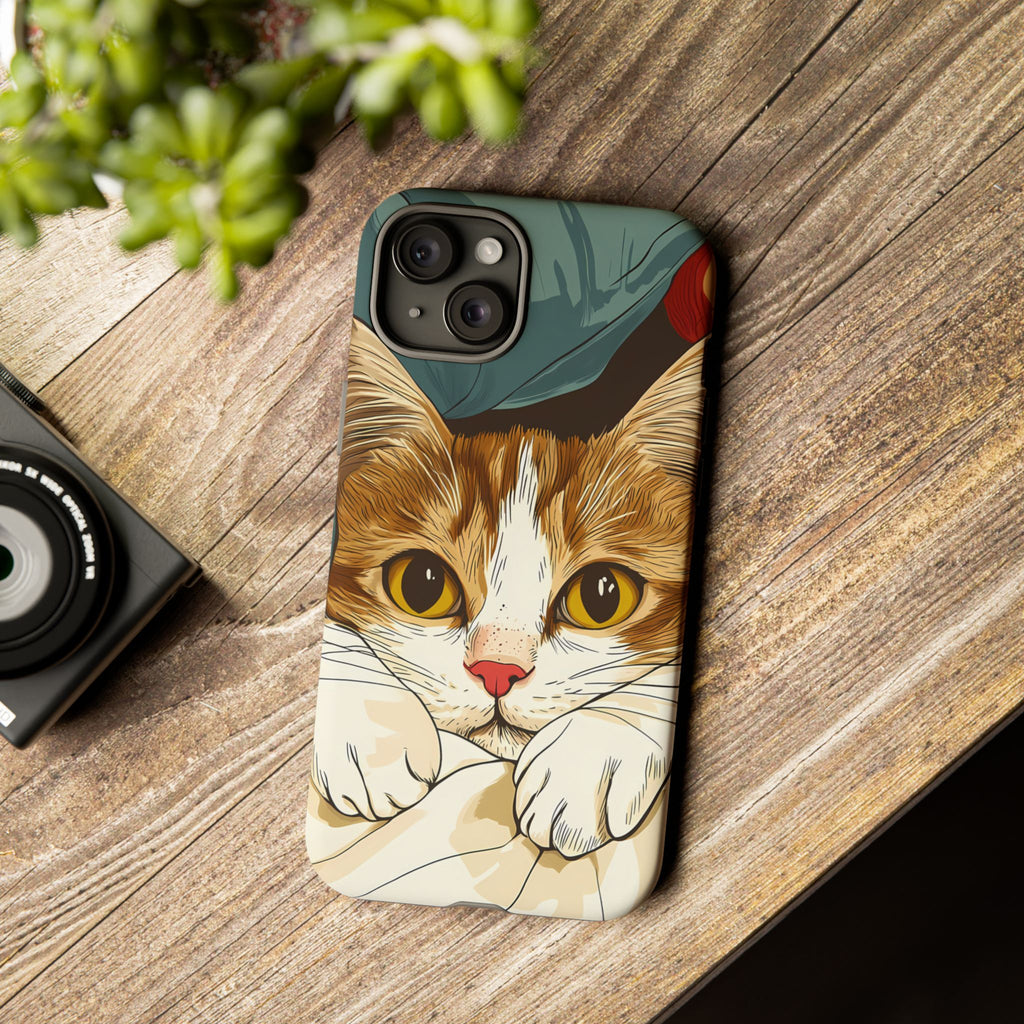 Cute Cat Phone Case - Ideal for Cat Lovers, Pet Owners, Birthday Gifts, Smartphone Accessories, Funny Pet Humor