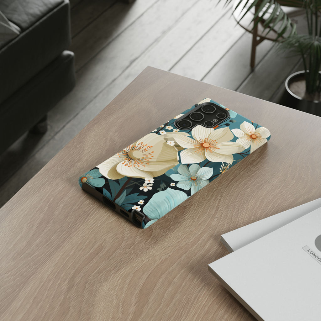 Floral Phone Case, Stylish Tough Cases with Botanical Design, Flower Print Phone Cover, Gifts for Nature Lovers, Eco-Friendly Mobile Cover
