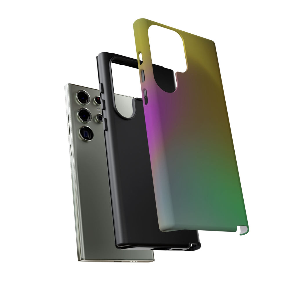Vibrant Phone Case, Tough Cases, Colorful Phone Cover, Durable Mobile Case, Yellow Green Gradient Design