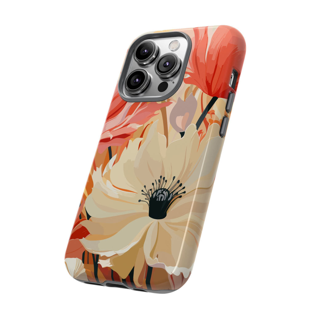 Floral Phone Case, Tough Protective Cover for Floral Lovers, Perfect Gift for Friends, Spring Celebration, Art Lovers Gift