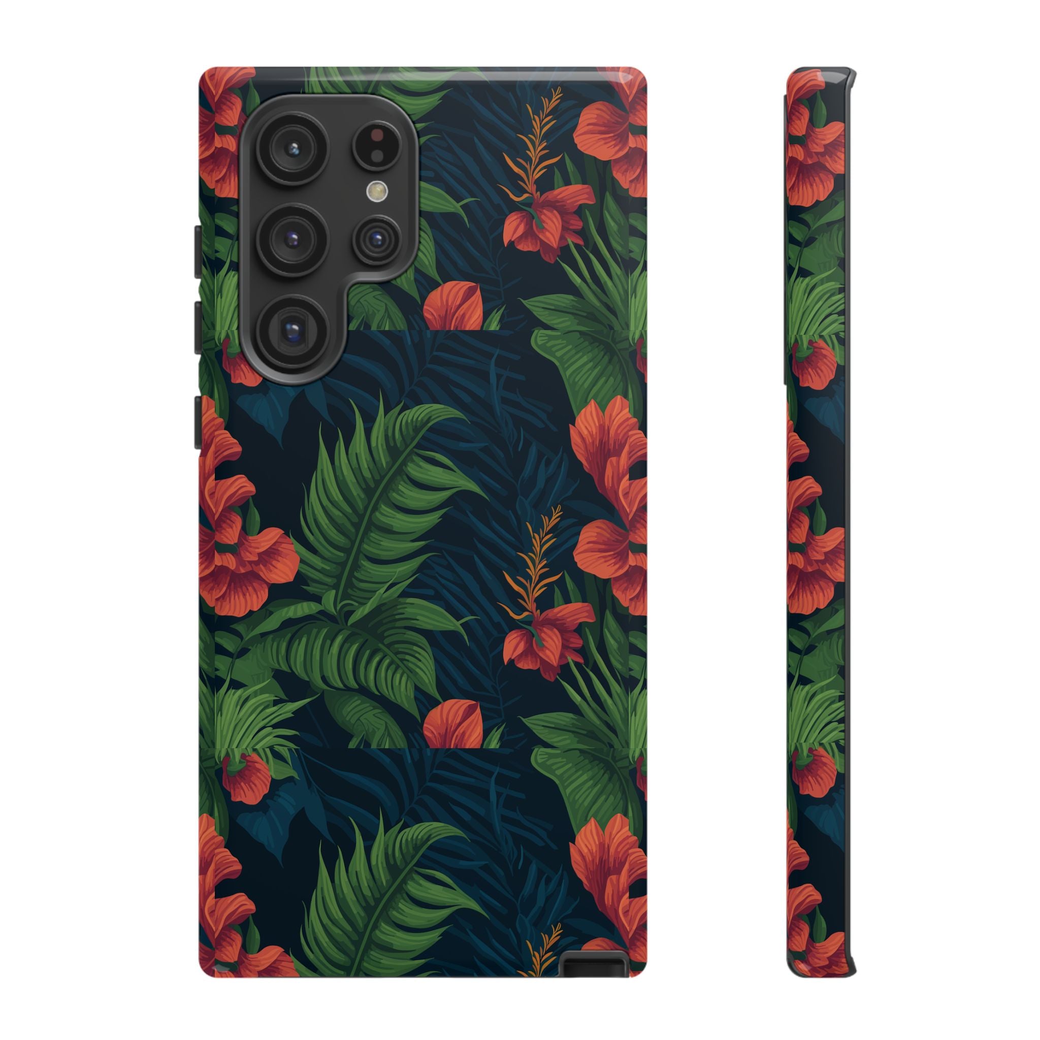 Tropical Phone Case with Floral Design, Eco-Friendly Protection for Summer Vibes, Ideal Gift for Nature Lovers, Vibrant Background