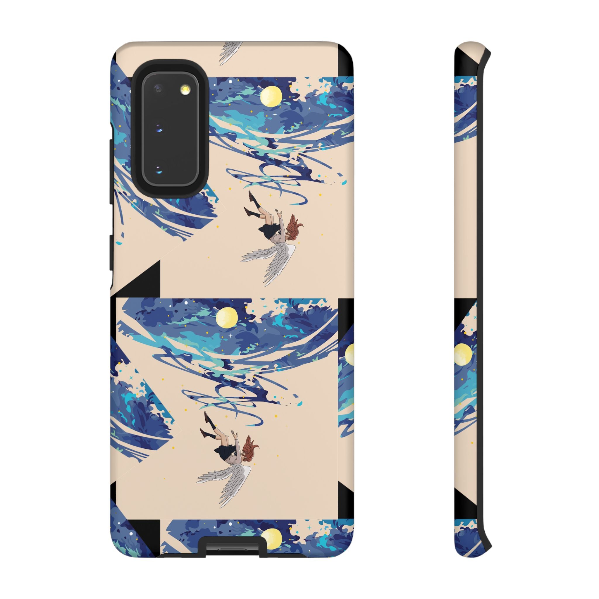 Artistic Phone Case with Abstract Design, Vivid Blue Waves and Fish, Stylish Phone Accessory, Unique Gift Idea, Trendy Tech Decor, [...]
