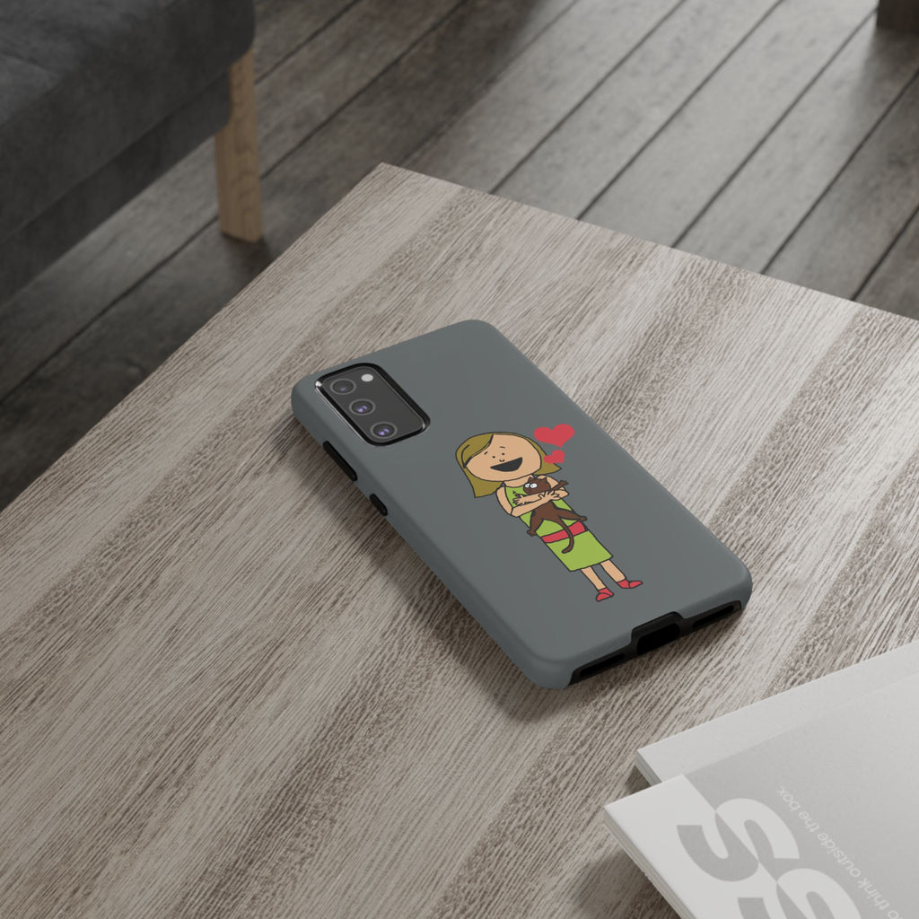 Pet Lover's Phone Case, Cute Animal Phone Cover, Gift for Dog Lovers, Cartoon Design, Fun Smartphone Accessory